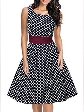 Miusol NWT Polka Dot Retro Swing Dress Size Small
